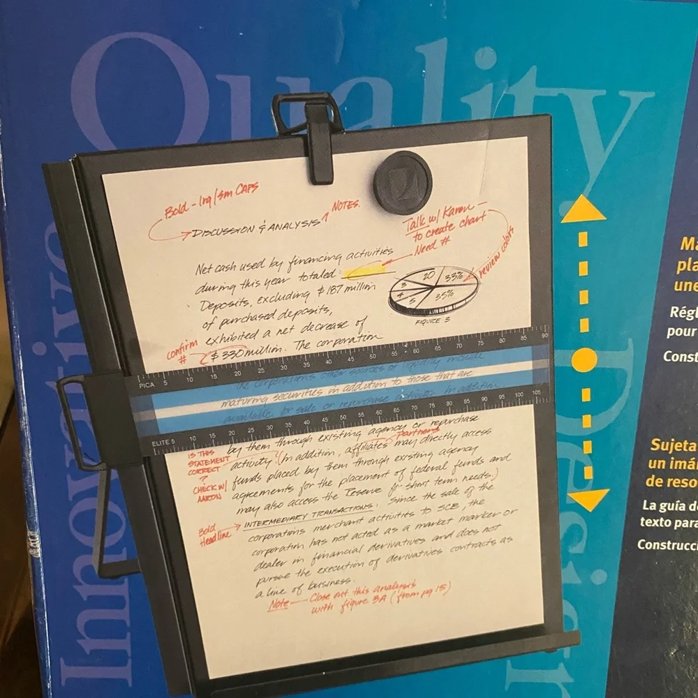 NEW Kensington letter size copy holder model S7062046B